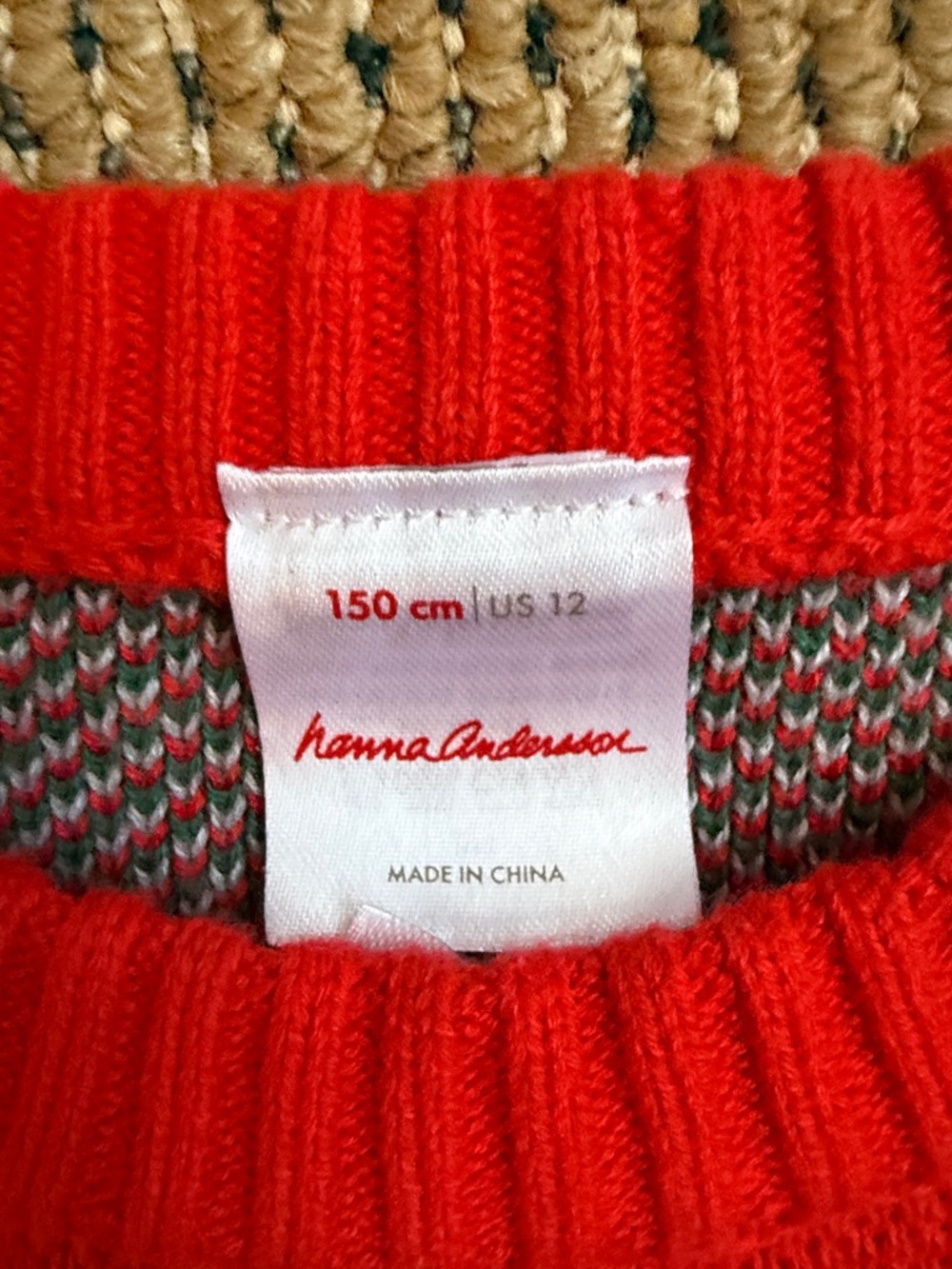 Hanna Andersson Red Gray Navy Ski Motif Crewneck Sweater - Picture 2 of 7